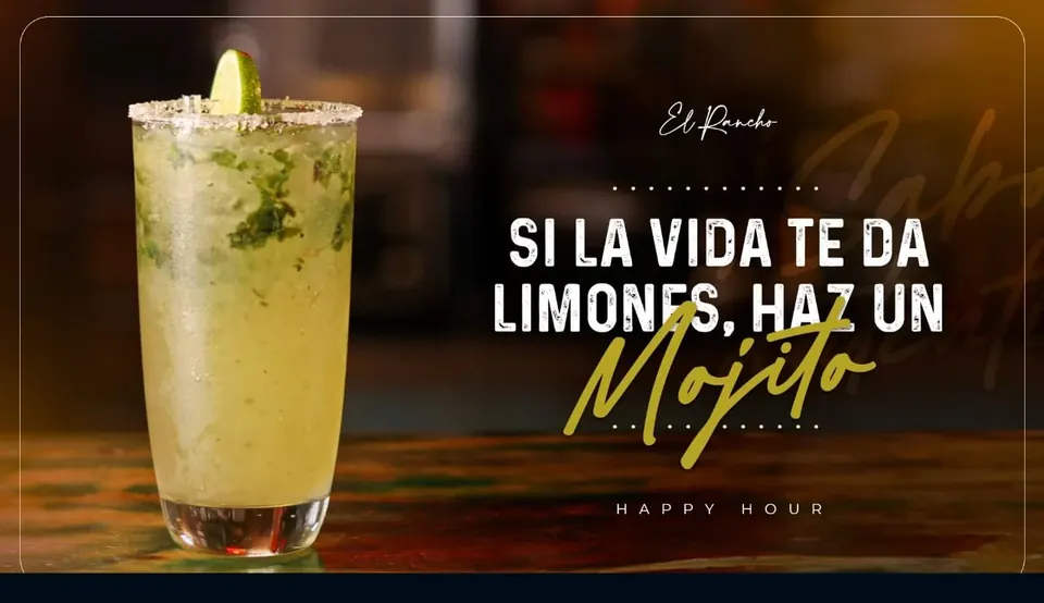 Mojito de El Rancho utilizado para anunciar Happy Hour